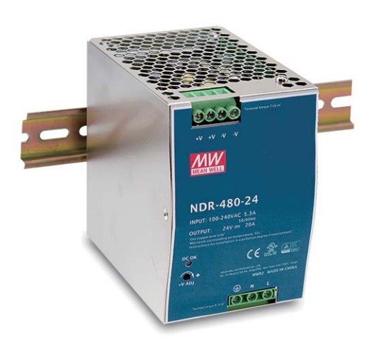Mean Well 480 Watt DIN Rail Power Supply