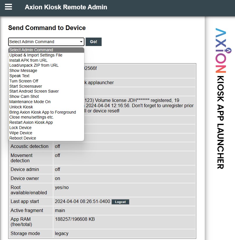 Axion Kiosk App Launcher License - Image 9
