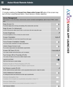 Device Management Settings