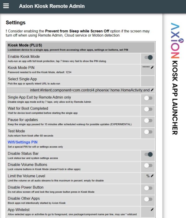 Axion Kiosk App Launcher License - Image 5