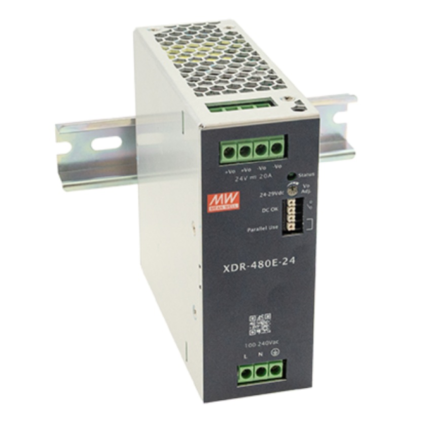 Mean Well 480 Watt XDR E DIN Rail Power Supply