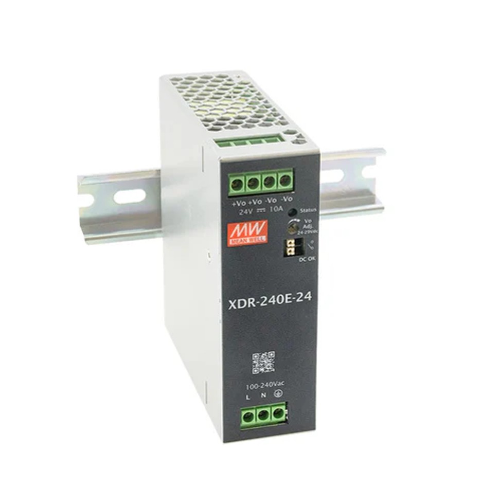 Mean Well 240 Watt XDR E DIN Rail Power Supply