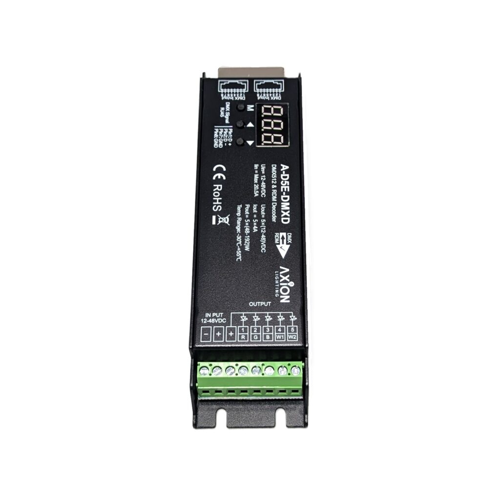5 Channel DMX Decoder V2 – Axion Lighting